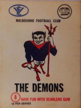 1974 Scanlens VFL - Club Stickers #8 Demons Front